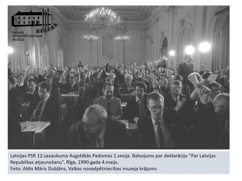 s izšķirošs brīdis Latvijas valsts vēsturē — 1990. gada 4. maija balsojums par deklarāciju "Par Latvijas Republikas neatkarības atjaunošanu".