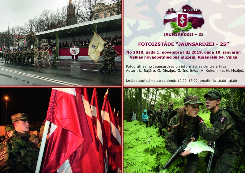 4 bilžu kolāža ar jaunsargiem