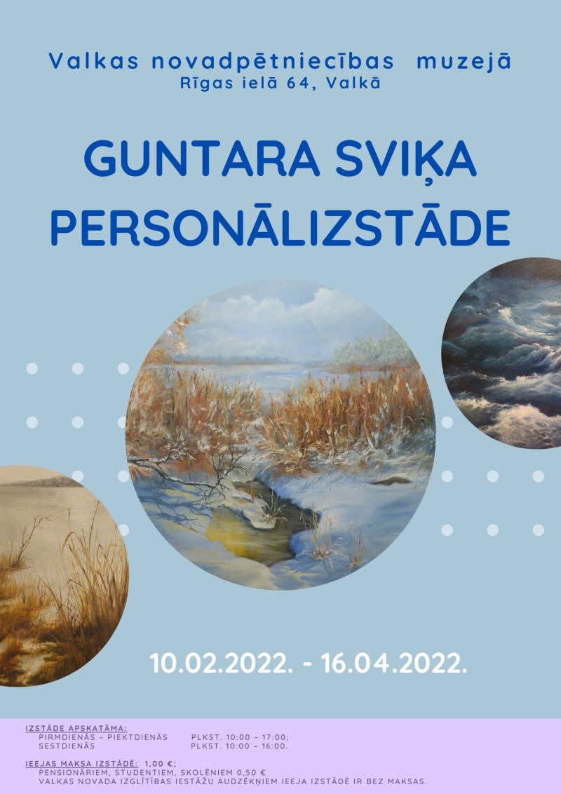 Guntara Sviķa personālizstādes notikuma afiša