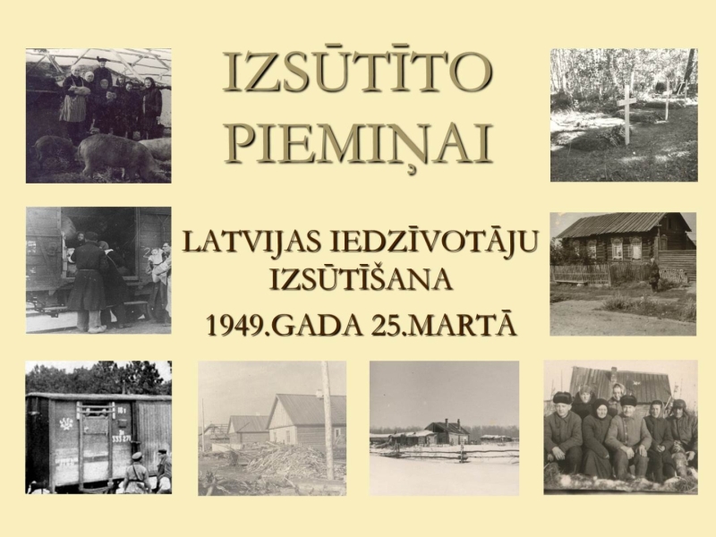 attēls ir veltīts Latvijas vēstures traģiskajai lappusei — 1949. gada 25. marta deportācijām