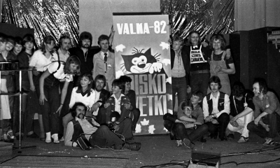 Pirmie diskosvētki Valkas kultūras namā.
