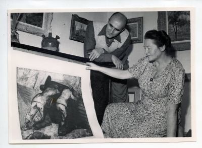    Jānis Induss ar sievu Mariju Mucenieci -Indusu. 1950.-tie gadi, Zviedrija