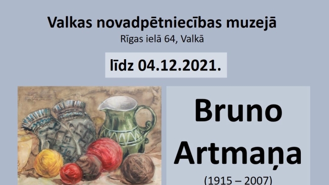 Bruno Artmaņa personālizstādes “Mākslas ceļš” notikuma afiša