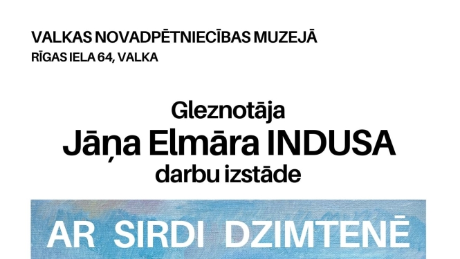Jāņa Elmāra Indusa (1907 – 1996) darbu izstāde „Ar sirdi dzimtenē” notikuma afiša