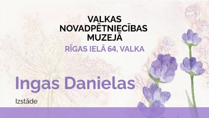 Floristes I. Danielas darbu izstādes “Atspulgi” notikuma afiša