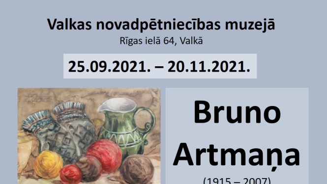 Bruno Artmaņa personālizstādes “Mākslas ceļš” notikuma afiša
