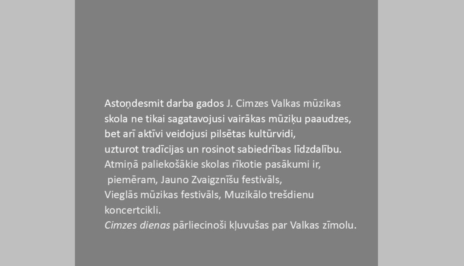 Cimzes dienas info